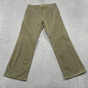 John Varvatos USA Pants Mens 34 Green Chino Straight Leg 100% Cotton Casual